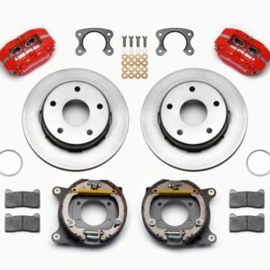 Wilwood Dynapro Lug Mount P/S Park Brake Kit Red Small Ford 2.36in Off Bronco 5 x 5.50