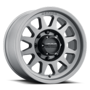 Method MR704 HD 17x9 18mm Offset 8x180 130.81mm CB Titanium Wheel