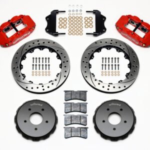 Wilwood Narrow Superlite 6R Front Hat Kit 13.06in Drilled Red 2004-2006 Pontiac GTO