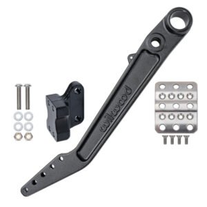 Wilwood Adjustable 5.5-6.25:1 Ratio Reverse Mount Pedal Replacement Kit - Black E-coat