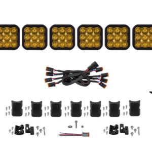 Diode Dynamics SS5 Pro Universal CrossLink 8-Pod Lightbar - Yellow Driving