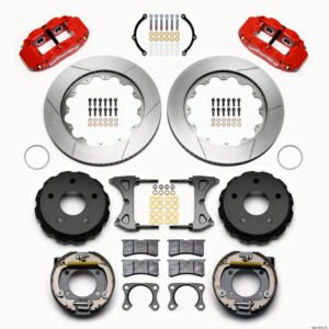 Wilwood Narrow Superlite 4R Rear P-Brk Kit 14.00in Red Big Ford 2.00in Off Bronco 5 x 5.50