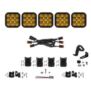 Diode Dynamics SS5 Pro Universal CrossLink 5-Pod Lightbar - Yellow Driving