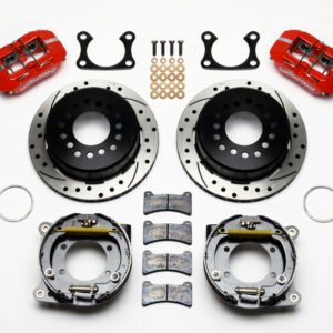 Wilwood Dynapro Low-Profile 11.00in P-Brake Kit Drill-Red Big Ford 2.36in Offset