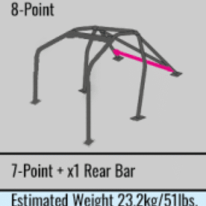 Cusco D1 Chromoly 2-Pssgr 8-PT DASH-THRU Roll Cage Subaru GRB STi 08-14 (S/O/No Cancel) CUSCO BLUE