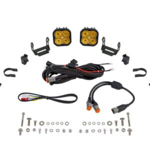 Diode Dynamics SS3 LED Bumper 1 1/2 In Roll Bar Kit Sport - Yellow SAE Fog (Pair)