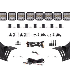 Diode Dynamics Jeep JL SS5 Sport CrossLink Windshield - White Combo Lightbar Kit