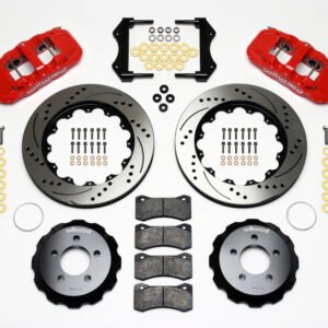 Wilwood AERO6 Front Hat Kit 14.25 Drilled Red 2006-10 Magnum/Challenger/Charger/300C