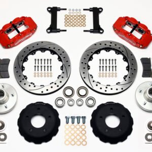 Wilwood Narrow Superlite 6R Front Hub Kit 13.06in Drill Red Chevy C-10 60-87 CPP Drop Spindle