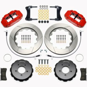 Wilwood Narrow Superlite 6R Front Hat Kit 14.00in Red 2005-Up Mazda Miata w/ Lines