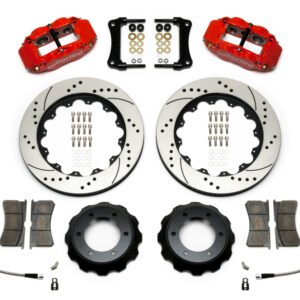 Wilwood Narrow Superlite Red 6R Front Kit 14in Drilled Rotor w/ Lines 05-15 Toyota Tacoma