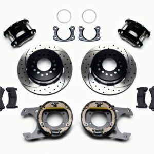 Wilwood D154 P/S Park Brake Kit Drilled New Big Ford 2.50in Off Front Mount