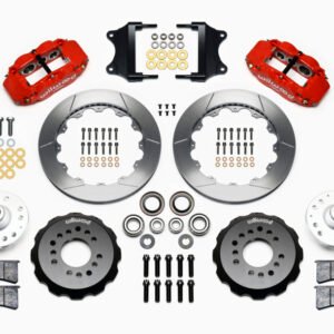 Wilwood Narrow Superlite 6R Front Hub Kit 12.88in Red Heidts Tri -5 2 inch Drop Spindle