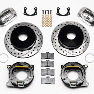 Wilwood Forged Dynalite P/S P-B Kit Drilled Polished Big Ford New 2.50in Offset Currie Blank