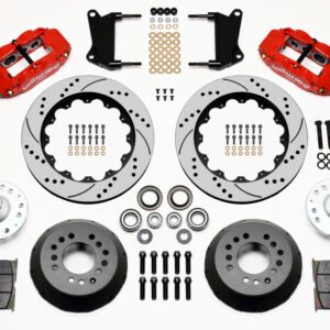 Wilwood Narrow Superlite 6R Front Hub Kit 14.00in Drill Red 67-69 Camaro 64-72 Nova Chevelle