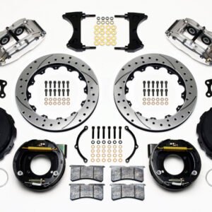 Wilwood Narrow Superlite 4R Rear P-Brk Kit 12.88in Drill Polish Big Ford New Style 2.50in Offset
