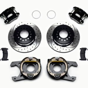 Wilwood D154 P/S Park Brake Kit Drilled 12 Bolt 2.75in offset Staggered Shock