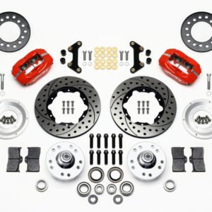Wilwood Forged Dynalite Front Kit 11.00in Drill-Red 49-54 Chevy / 53-62 Corvette