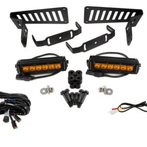Diode Dynamics 18-21 Jeep JL Wrangler/Gladiator SS6 Cowl LED Bracket Kit - Amber Driving