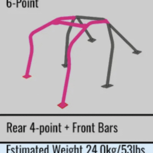 Cusco SFTY21 4-Passenger 6pt BLK Around Dash Roll Cage 08-16 Hyundai Genesis Coupe (S/O/No Cancel)