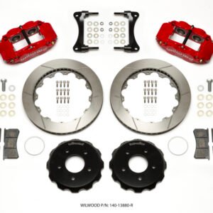 Wilwood Narrow Superlite 4R Front Hat Kit 12.88in Red 2007-Up Jeep Wrangler