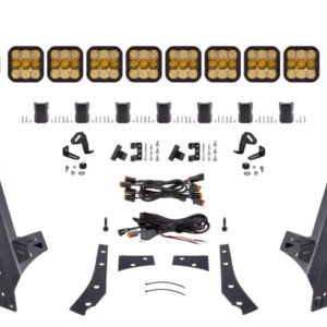 Diode Dynamics Jeep JK SS5 Sport CrossLink Windshield - Yellow Combo Lightbar Kit
