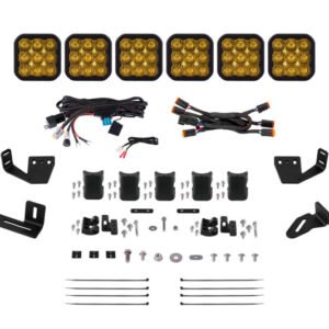 Diode Dynamics Prinsu/Sherpa Roof Racks- SS5 6-Pod CrossLink Mounting Kit - Pro Yellow Driving