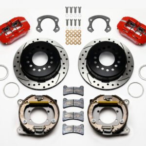 Wilwood Dynapro Low-Profile 11.00in P-Brake Kit Drill-Red Ford 8.8 Special w/2.50in Offset-5 Lug