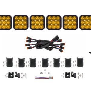 Diode Dynamics SS5 Sport Universal CrossLink 8-Pod Lightbar - Yellow Driving