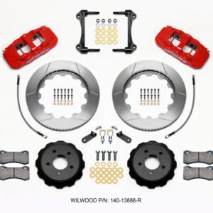 Wilwood AERO6 Front Hat Kit 14.00 Red 15-23 Mustang w/Lines