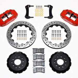 Wilwood Narrow Superlite 6R Front Hat Kit 12.88in Drill Red 88-93 Corvette C4