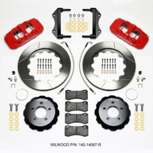 Wilwood AERO6 Front Hat Kit 14.25 Red 2014-Up Challenger w/Lines