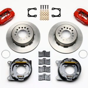 Wilwood Forged Dynalite P/S Park Brake Kit Red Chevy 12 Bolt-Spec 3.15in Bearing Staggered mt