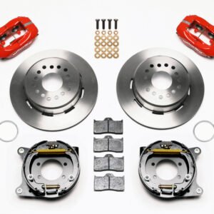 Wilwood Forged Dynalite P/S Park Brake Kit Red Ford 8.8 w/2.5in Offset-5 Lug