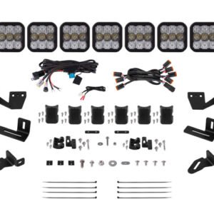 Diode Dynamics Prinsu/Sherpa Roof Racks- SS5 7-Pod CrossLink Mounting Kit - Pro White Combo