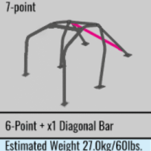 Cusco SFTY21 2-Passenger 7-Point BLK DASH-THROUGH Roll Cage Subaru WRX GDB 01-07