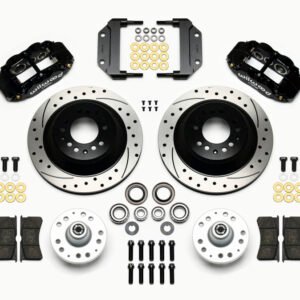 Wilwood Narrow Superlite 6R Front Hub & 1PC Rtr Kit 12.88in Drilled Magnum Force Drop Spindle