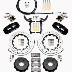Wilwood AERO4 / MC4 Rear Kit 14.00 Drilled 15-23 Mustang w/Lines & Cables