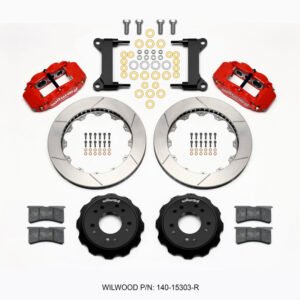 Wilwood Narrow Superlite 6R Front Hat Kit 13.06 Red 63-87 C10 w/ Wilwood Pro Spindles
