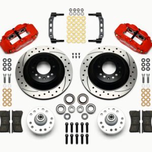 Wilwood Narrow Superlite 6R Front Hub & 1PC Rtr Kit 12.88in Drilled -Red 74-80 Pinto/Mustang II
