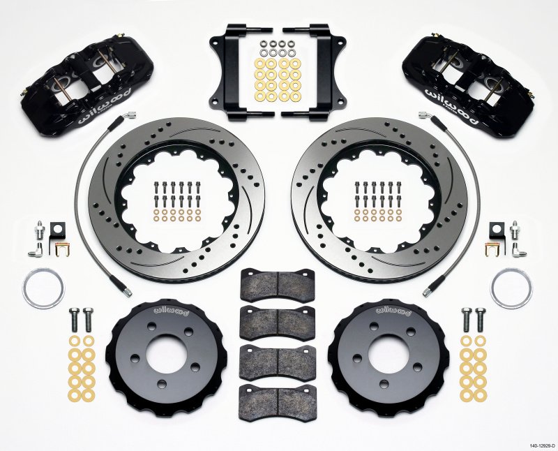 Wilwood AERO6 Front Hat Kit 14.25 Drilled 2008-2009 Pontiac G8 w/Lines