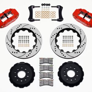 Wilwood Narrow Superlite 6R Front Hat Kit 14.00in Drilled Red 88-93 Corvette C4