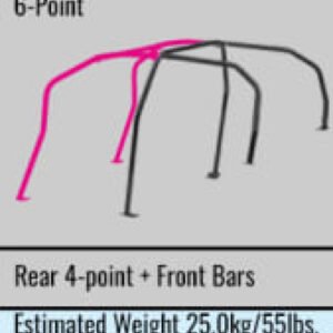 Cusco SFTY21 4/5-Pssgr 6-PT BLK DASH-ESCAPE Roll Cage Subaru STi GVB 11-14 (S/O/No Cancel)