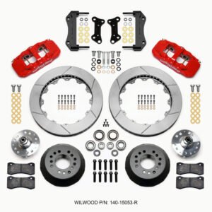 Wilwood AERO6 Front Hub Kit 15.00 Red 67-69 Camaro 64-72 Nova Chevelle