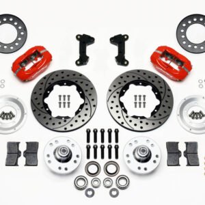 Wilwood Forged Dynalite Front Kit 11.00in Drill-Red 74-80 Pinto/Mustang II Disc Spindle only