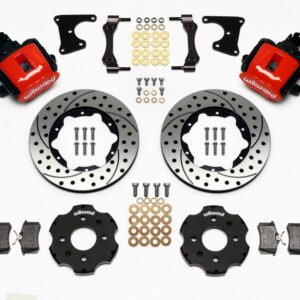 Wilwood Combination Parking Brake Rear Kit 11.00in Drilled Red Civic / Integra Drum 2.71 Hub Offset