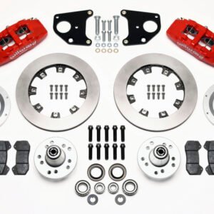 Wilwood Dynapro 6 Front Hub Kit 12.19in Red 62-72 CDP B & E Body-Drum