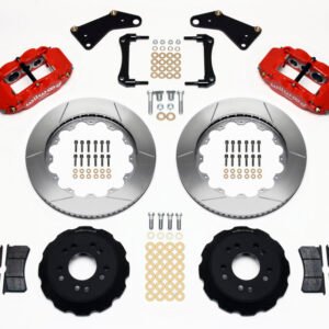 Wilwood Narrow Superlite 6R Front Hat Kit 14.00in Red 65-82 Corvette C2/C3
