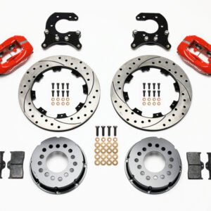 Wilwood Forged Dynalite P/S Rear Kit Drilled Red Small Ford 2.66in Offset
