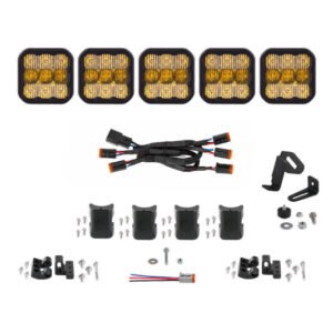 Diode Dynamics SS5 Sport Universal CrossLink 5-Pod Lightbar - Yellow Combo